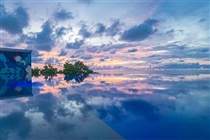 Breathtaking infinity pool view